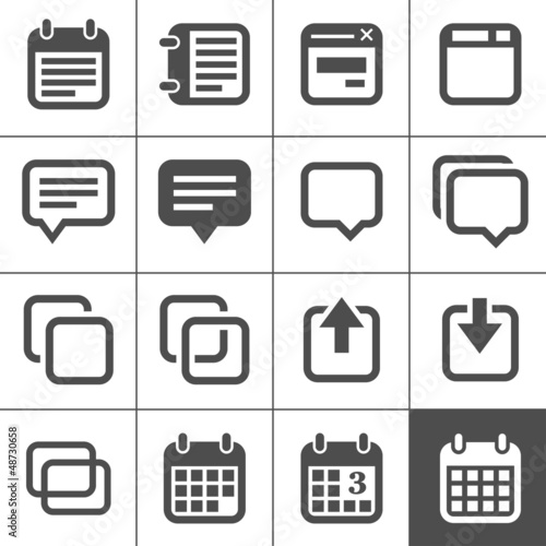 Notes, memos and plans icons