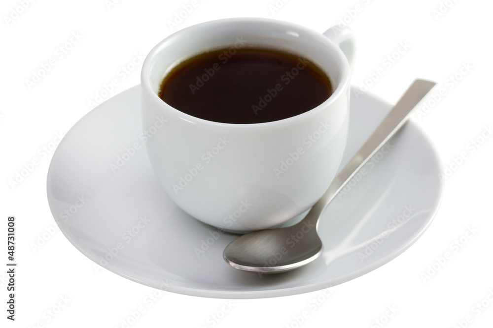 cup of coffee on white background cup of coffee on white background