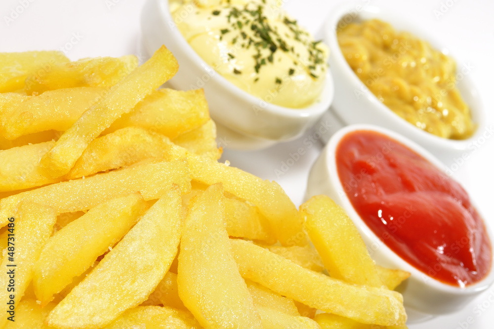 Detalle de aperitivo de patatas fritas. Detalle de aperitivo de patatas fritas.