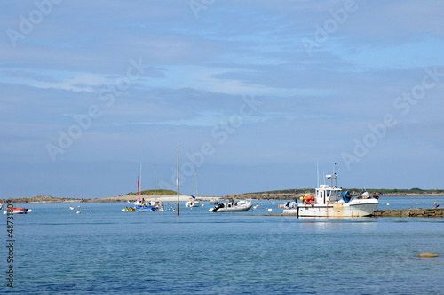 landscape of l Ile Grande in  Brittany photo