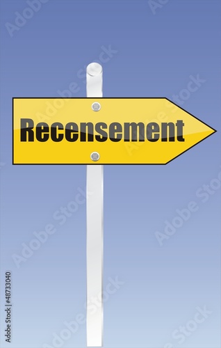 panneau recensement