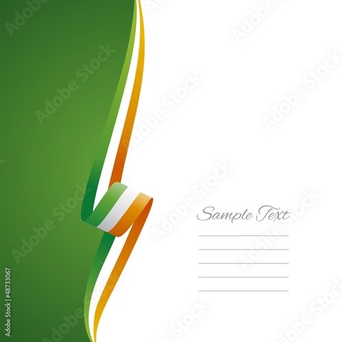 Irish left side brochure cover vector