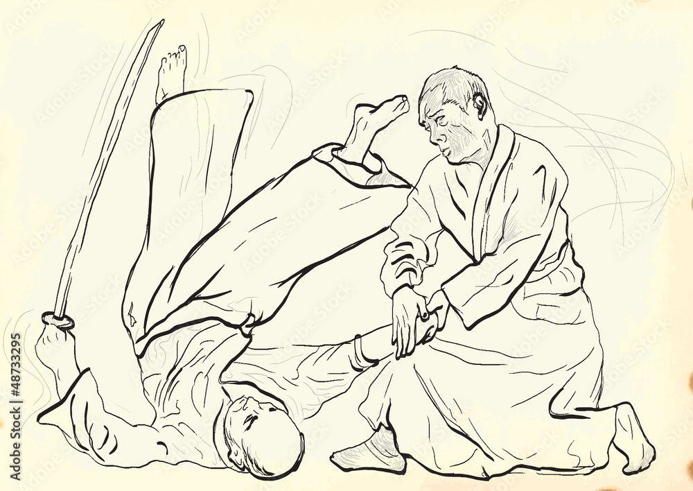 aikido - drawing converted into vector aikido - drawing converted into vector
