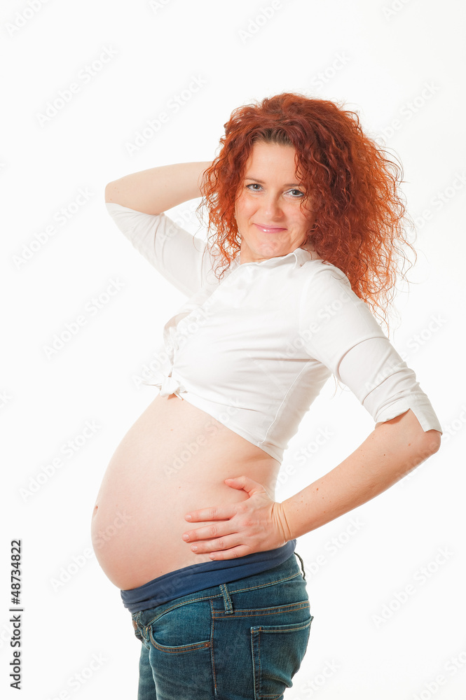 schwangere frau mit weisser bluse 2 schwangere frau mit weisser bluse 2