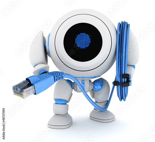 Photos Robot and computer cable