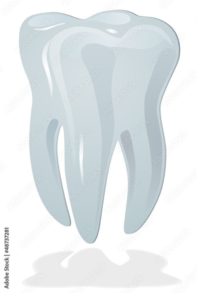 Brilliant Tooth, Isolated On White Background Brilliant Tooth, Isolated On White Background
