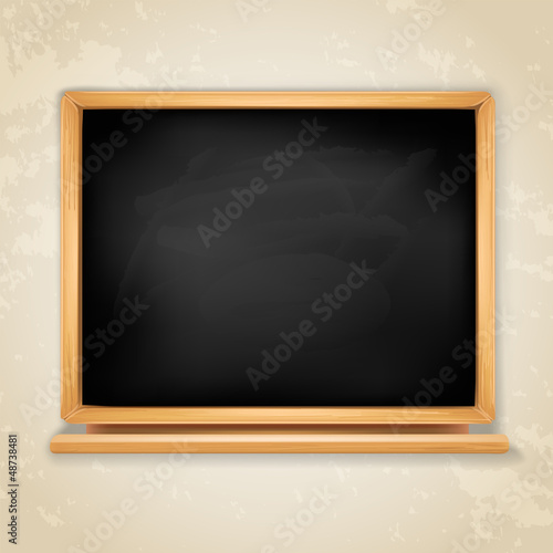 wooden blackboard on grunge background