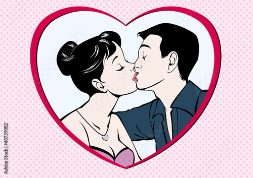 Coloured Vintage kiss