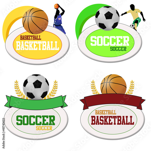 Basketball and footballs icons