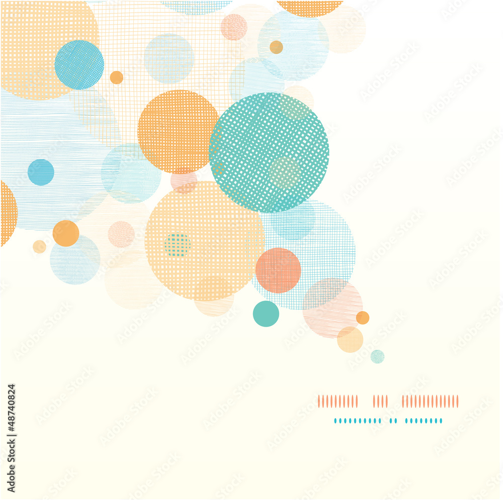 Vector fabric circles abstract diagonal pattern background with Vector fabric circles abstract diagonal pattern background with