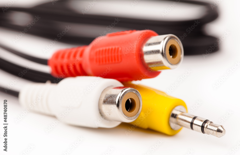 socket jack for music device isolated on wite background socket jack for music device isolated on wite background