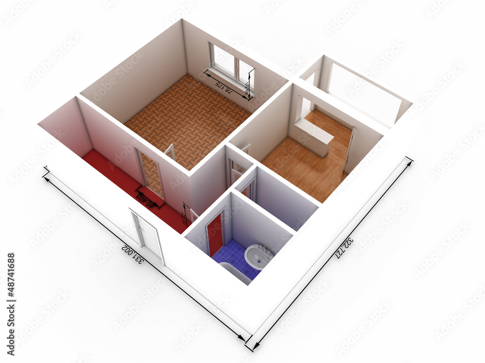 Surround house plan on a white surface №4 Surround house plan on a white surface №4