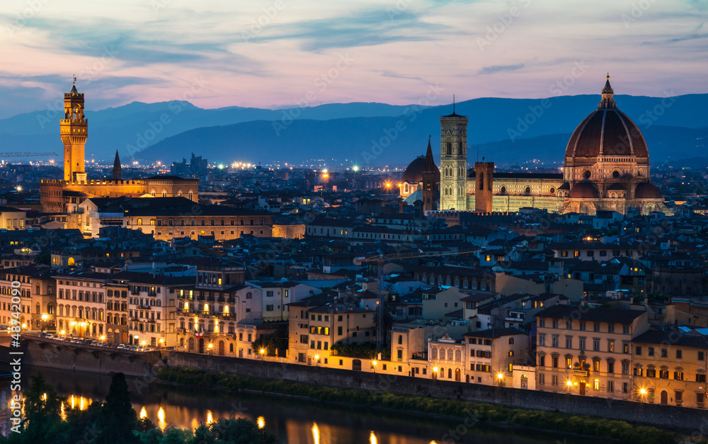 Florence night view, Italy