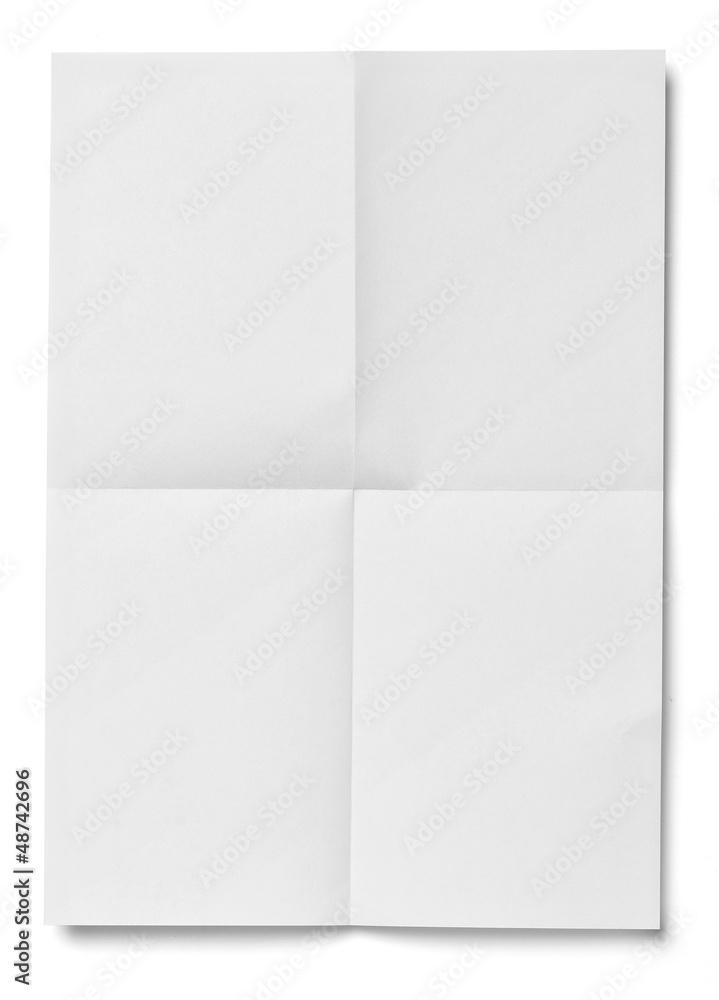 Fototapeta premium white crumpled unfolded note paper office business