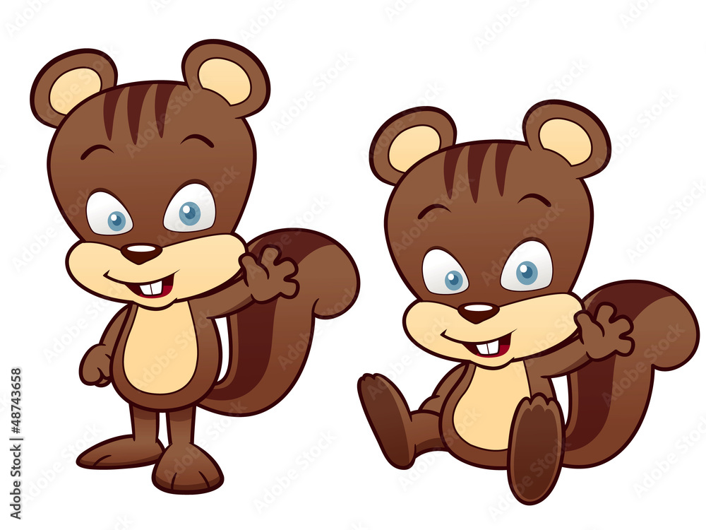 illustration of Cartoon squirrel illustration of Cartoon squirrel