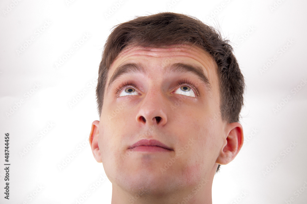 Obraz premium Man staring up