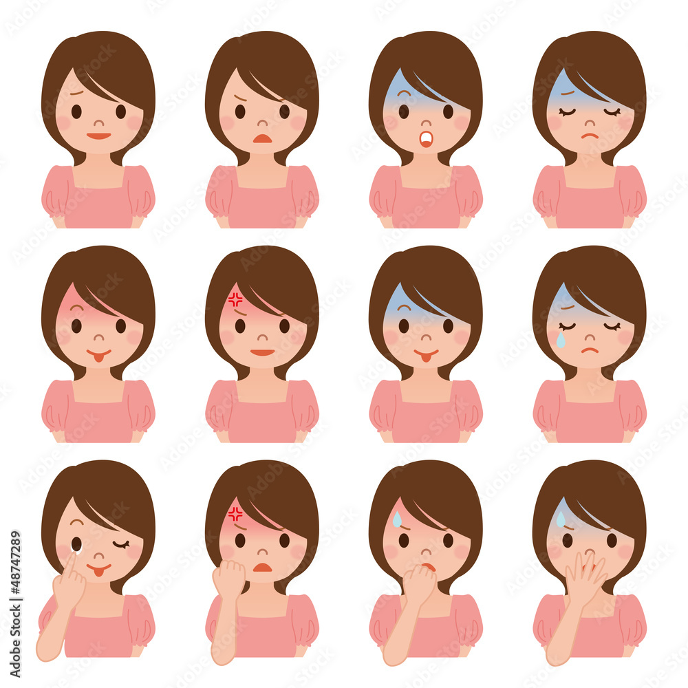 女性 表情 私服 セット 女性 表情 私服 セット