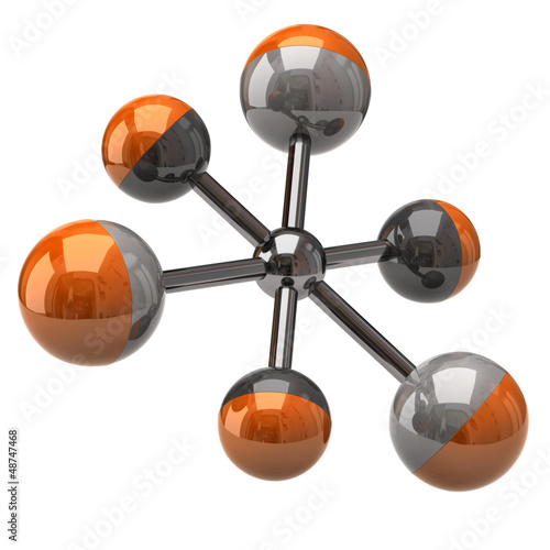 illustration of molecule icon isolated on white background