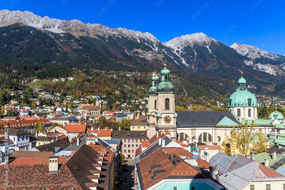 Innsbruck, view over city, Tyrol