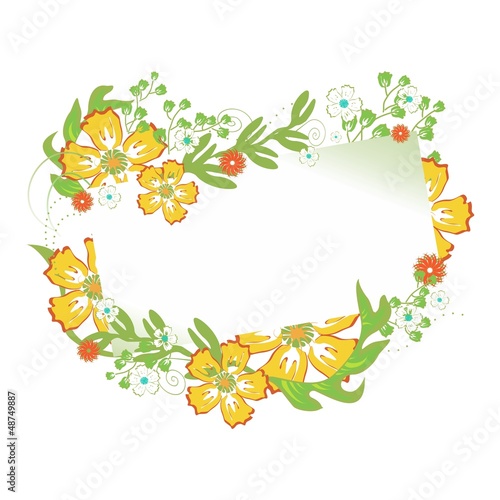 gift card design with flowers