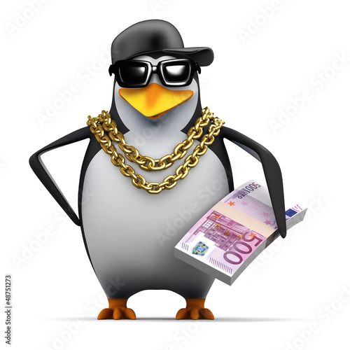 фотографія Penguin rapper has a was of Euros