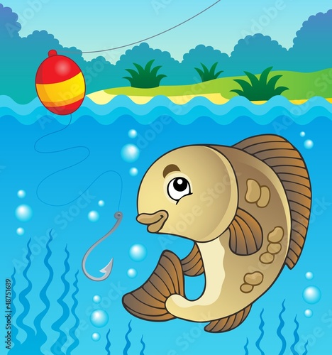 Freshwater fish theme image 1