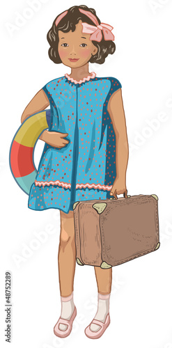 Vintage bon voyage character