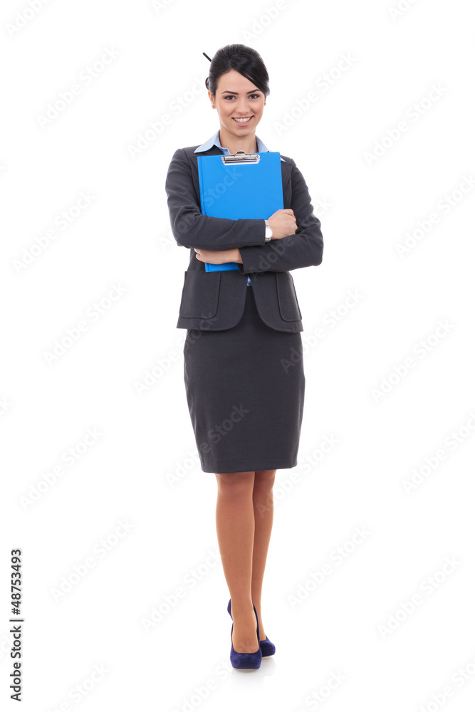 smiling businesswoman with notepad smiling businesswoman with notepad