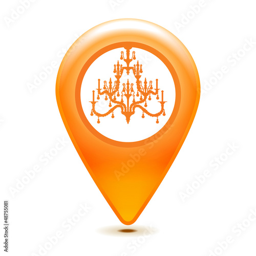 chandelier pointer icon on a white background