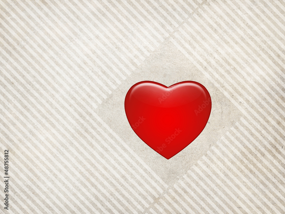 Small hearts sign on paper stripe background. Small hearts sign on paper stripe background.