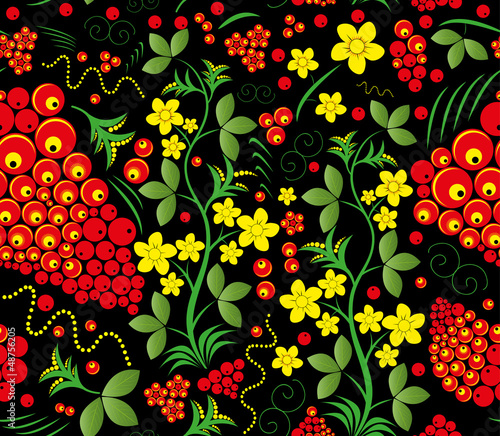 Seamless pattern. Khokhloma