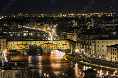 Firenze Ponte Vecchio di Sera © Giuseppe Antonio Pec