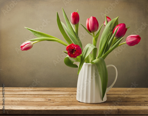 Fototapeta Naklejka Na Ścianę i Meble -  Beautiful tulip flower bouquet.