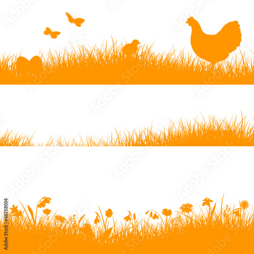 3 Meadow Header Hen Orange