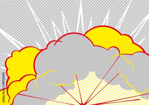 Comics style explosion