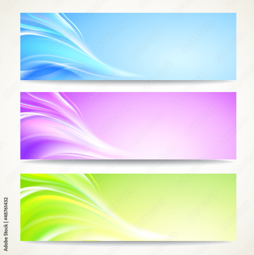 Abstract banners set.
