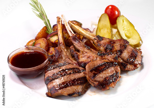 grilled rack of veal