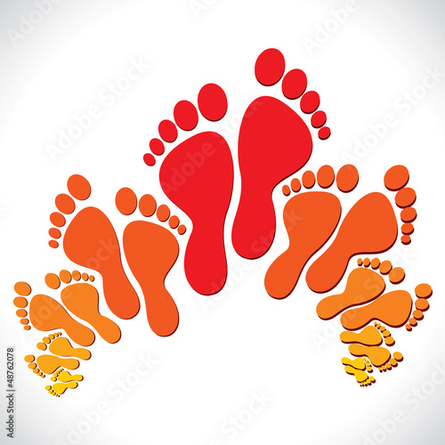 foot step stock vector