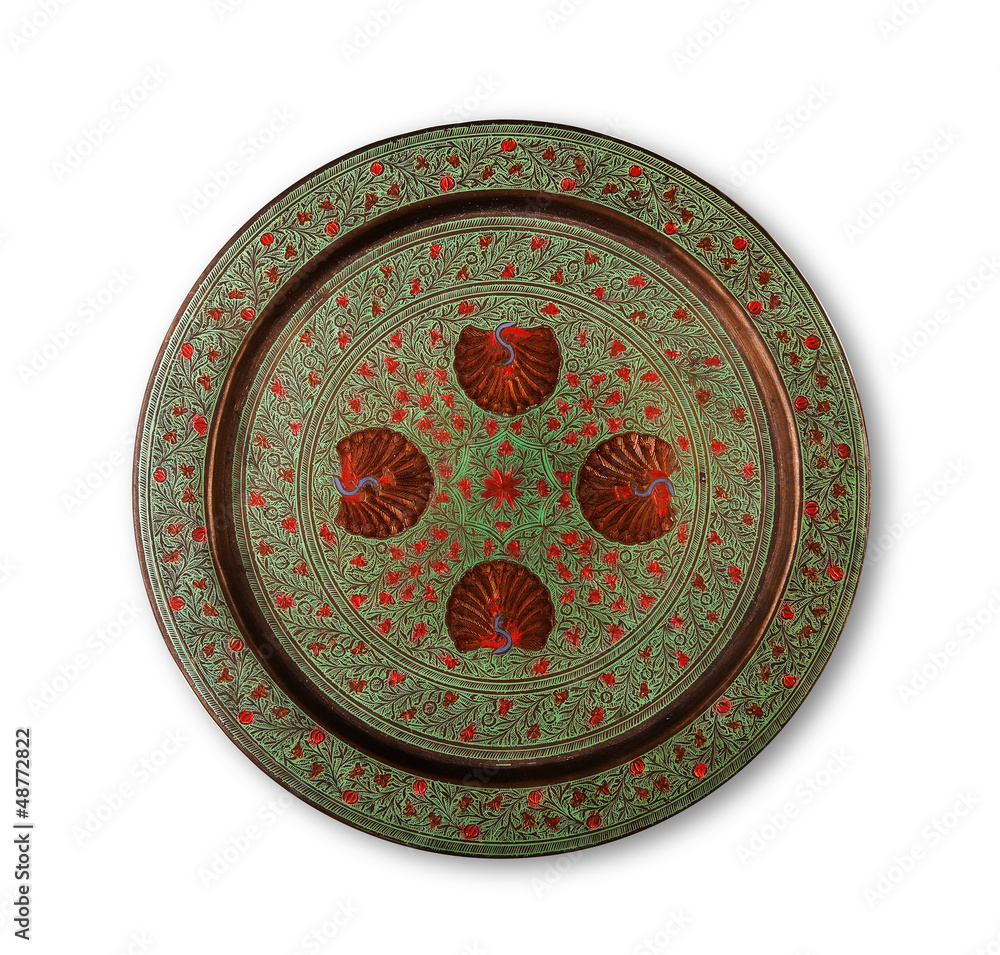 Naklejka premium Copper plate