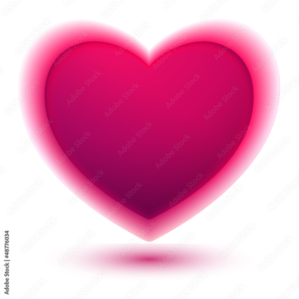 sweet pink heart illustration