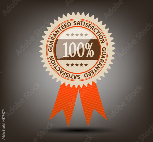 Satisfaction guaranteed label vector illustration