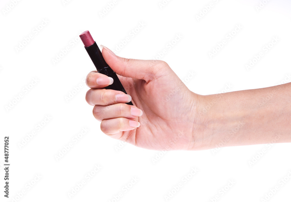 Hand with lipstick Hand with lipstick