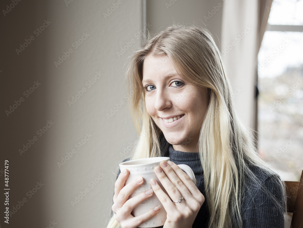 Young Woman Drinking Coffee Young Woman Drinking Coffee