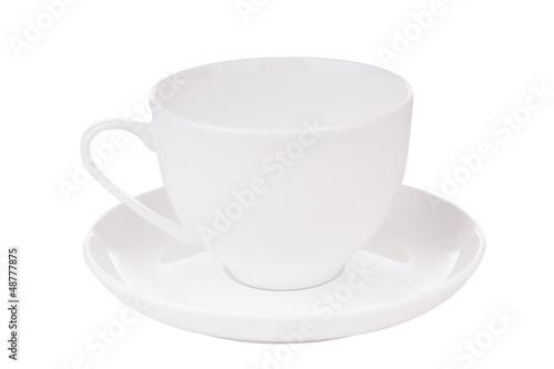 White Teacup with Clipping Path