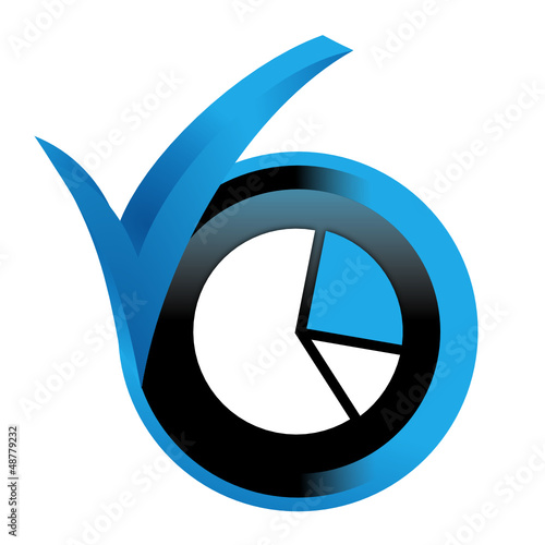 statistiques sur bouton validé bleu