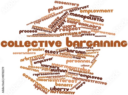 Billede på lærred Word cloud for Collective bargaining