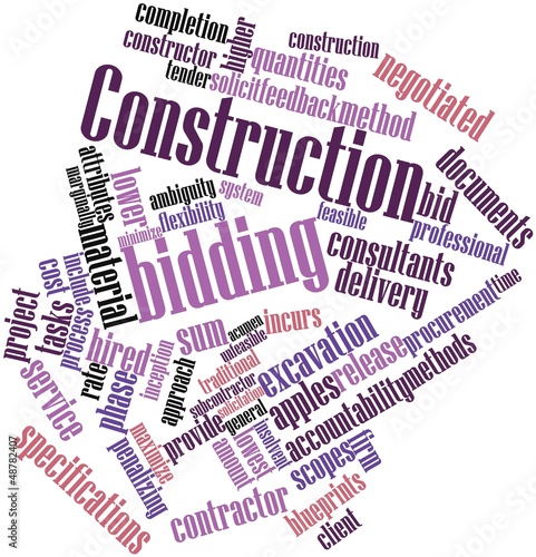 Word cloud for Construction bidding