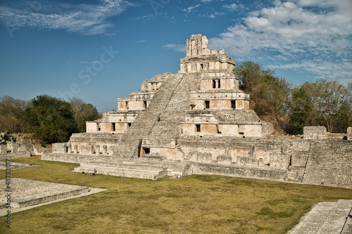 Maya ruins of Edzna  near Campeche  Mexico