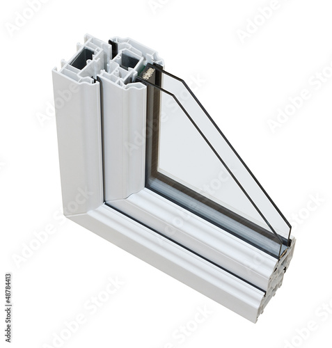 Obraz na płótnie UPVC Double glazing cross section