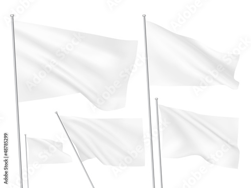 White vector flags